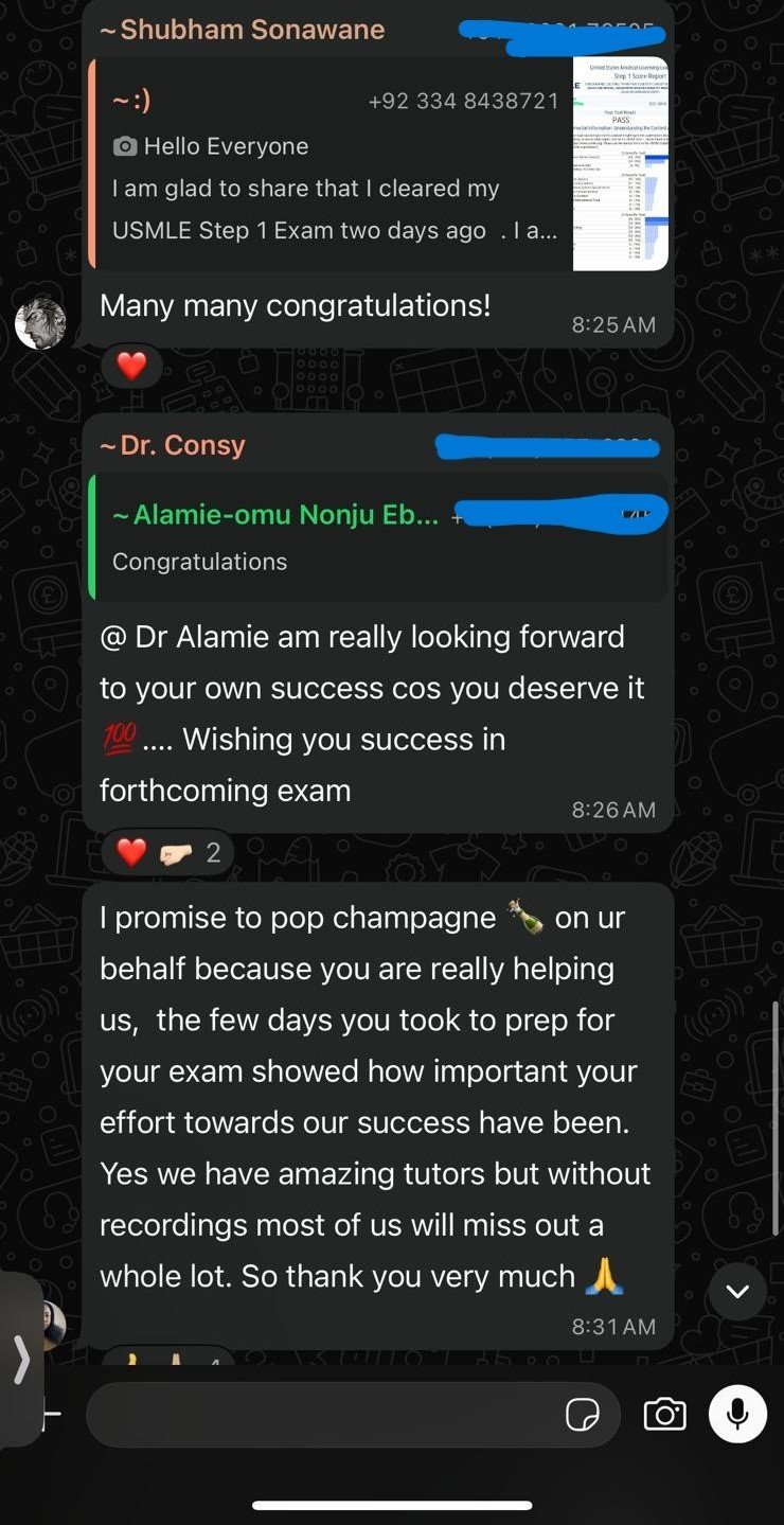 Step Up USMLE student testimonial 7